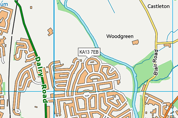 KA13 7EB map - OS VectorMap District (Ordnance Survey)