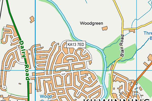 KA13 7ED map - OS VectorMap District (Ordnance Survey)