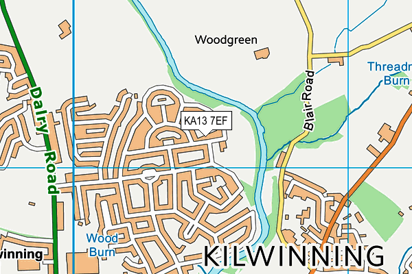 KA13 7EF map - OS VectorMap District (Ordnance Survey)