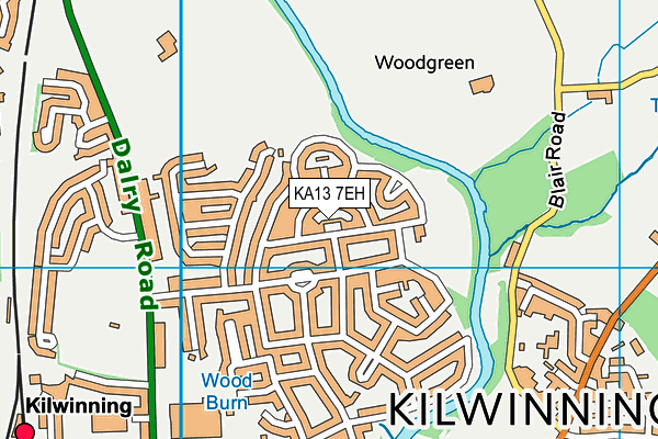 KA13 7EH map - OS VectorMap District (Ordnance Survey)