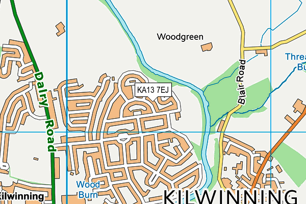 KA13 7EJ map - OS VectorMap District (Ordnance Survey)