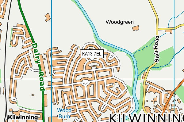 KA13 7EL map - OS VectorMap District (Ordnance Survey)