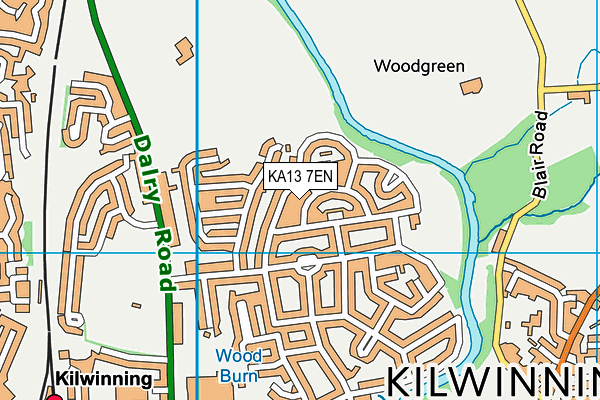KA13 7EN map - OS VectorMap District (Ordnance Survey)
