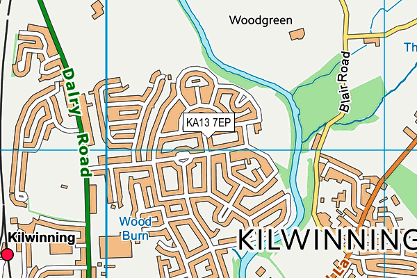 KA13 7EP map - OS VectorMap District (Ordnance Survey)