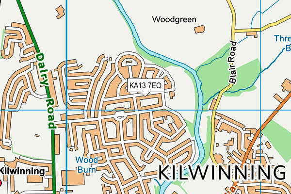KA13 7EQ map - OS VectorMap District (Ordnance Survey)