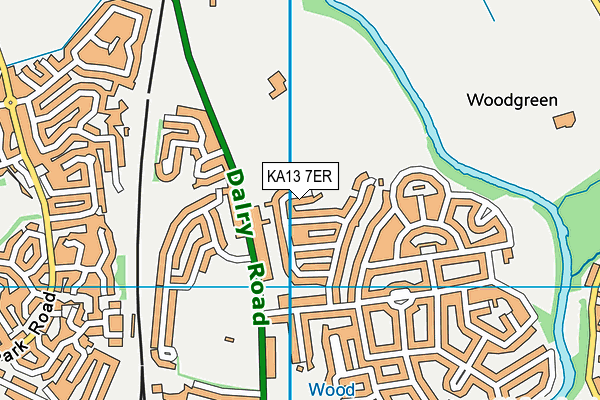 KA13 7ER map - OS VectorMap District (Ordnance Survey)