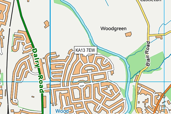 KA13 7EW map - OS VectorMap District (Ordnance Survey)