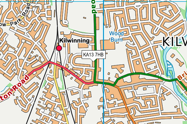 KA13 7HB map - OS VectorMap District (Ordnance Survey)