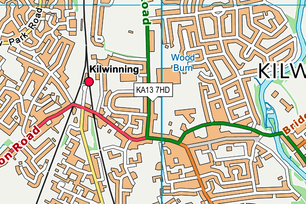 KA13 7HD map - OS VectorMap District (Ordnance Survey)