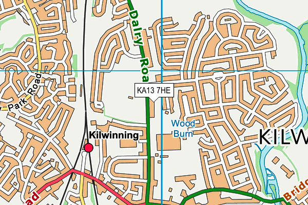 KA13 7HE map - OS VectorMap District (Ordnance Survey)