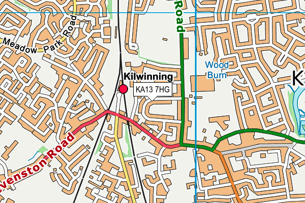 KA13 7HG map - OS VectorMap District (Ordnance Survey)