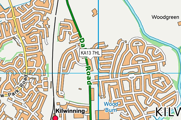 KA13 7HL map - OS VectorMap District (Ordnance Survey)
