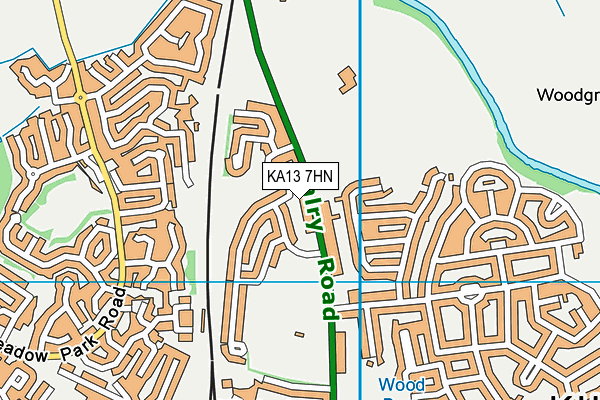 KA13 7HN map - OS VectorMap District (Ordnance Survey)