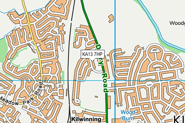 KA13 7HP map - OS VectorMap District (Ordnance Survey)