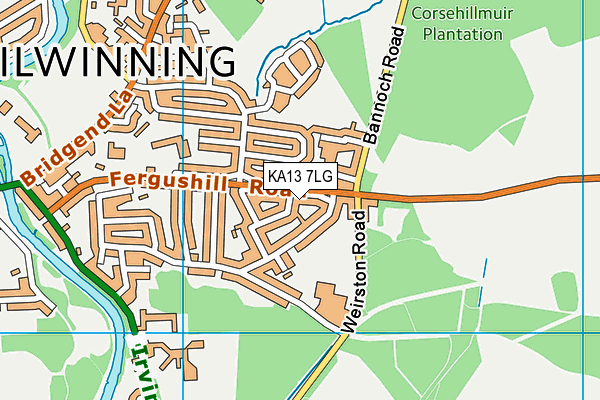 KA13 7LG map - OS VectorMap District (Ordnance Survey)