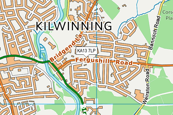KA13 7LP map - OS VectorMap District (Ordnance Survey)