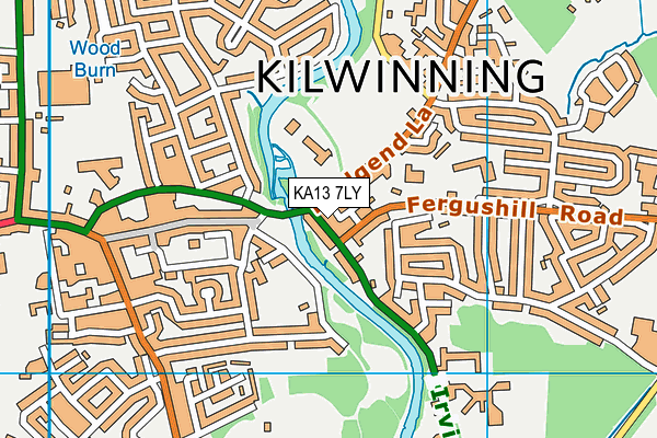 KA13 7LY map - OS VectorMap District (Ordnance Survey)