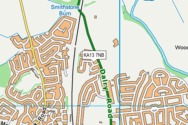 KA13 7NB map - OS VectorMap District (Ordnance Survey)