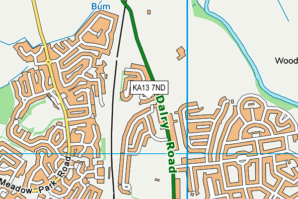 KA13 7ND map - OS VectorMap District (Ordnance Survey)