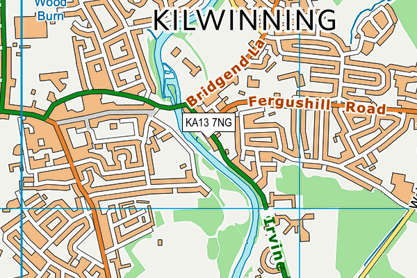 KA13 7NG map - OS VectorMap District (Ordnance Survey)