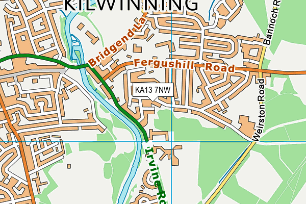 KA13 7NW map - OS VectorMap District (Ordnance Survey)