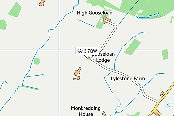 KA13 7QW map - OS VectorMap District (Ordnance Survey)