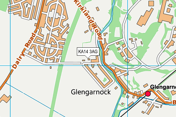 KA14 3AG map - OS VectorMap District (Ordnance Survey)