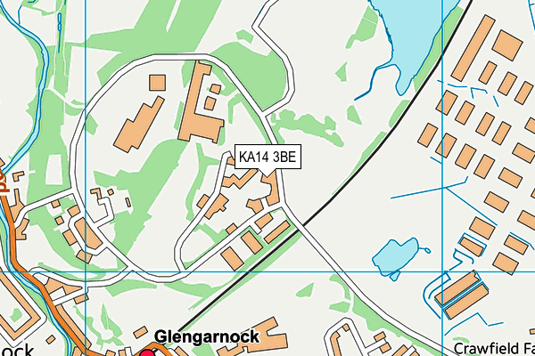 KA14 3BE map - OS VectorMap District (Ordnance Survey)
