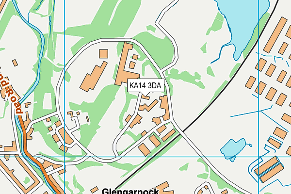 KA14 3DA map - OS VectorMap District (Ordnance Survey)