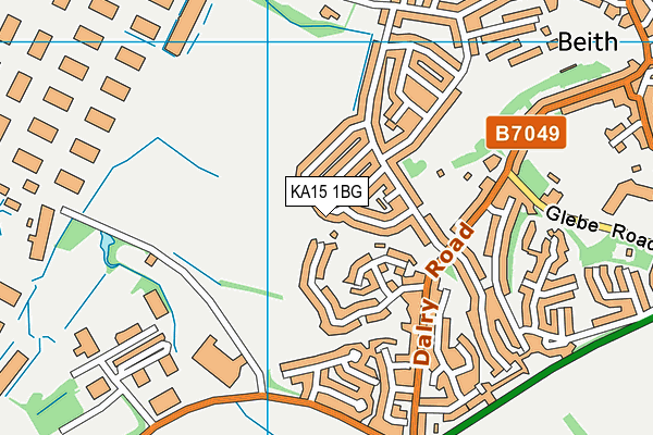 KA15 1BG map - OS VectorMap District (Ordnance Survey)