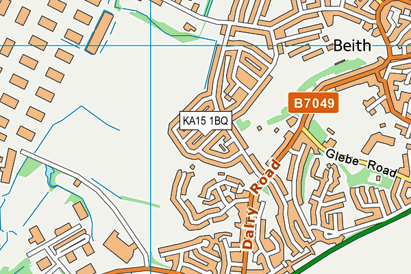 KA15 1BQ map - OS VectorMap District (Ordnance Survey)