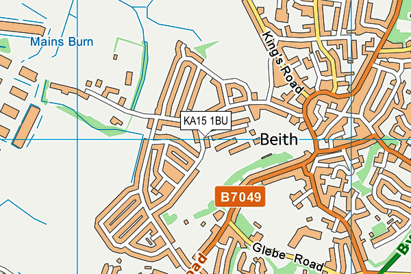 KA15 1BU map - OS VectorMap District (Ordnance Survey)