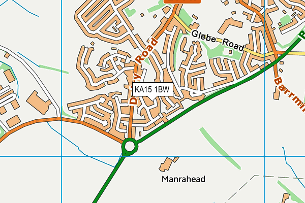 KA15 1BW map - OS VectorMap District (Ordnance Survey)