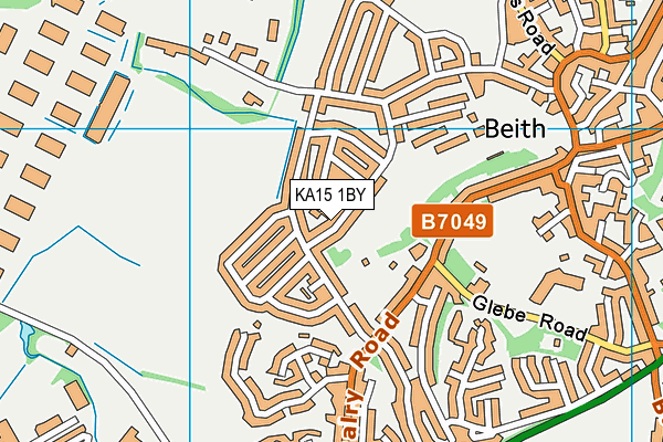 KA15 1BY map - OS VectorMap District (Ordnance Survey)