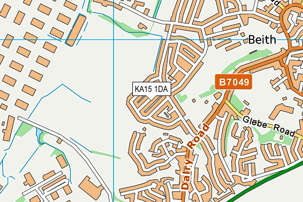KA15 1DA map - OS VectorMap District (Ordnance Survey)
