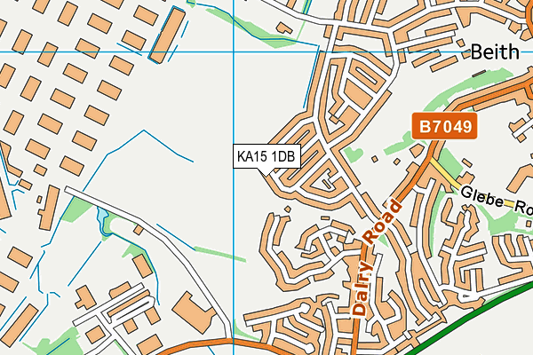 KA15 1DB map - OS VectorMap District (Ordnance Survey)