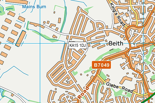 KA15 1DJ map - OS VectorMap District (Ordnance Survey)