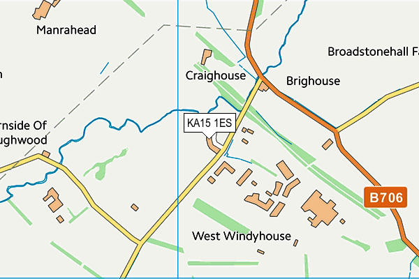 KA15 1ES map - OS VectorMap District (Ordnance Survey)