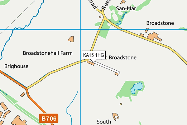 KA15 1HG map - OS VectorMap District (Ordnance Survey)