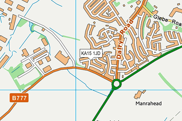 KA15 1JD map - OS VectorMap District (Ordnance Survey)