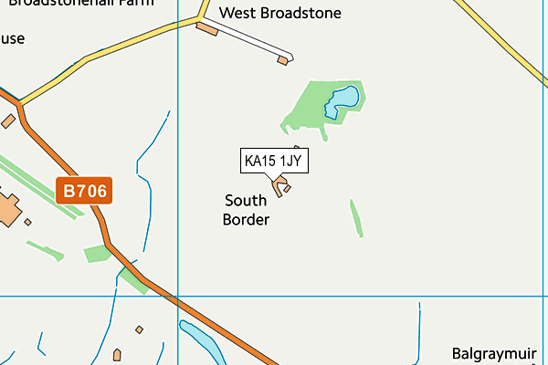 KA15 1JY map - OS VectorMap District (Ordnance Survey)