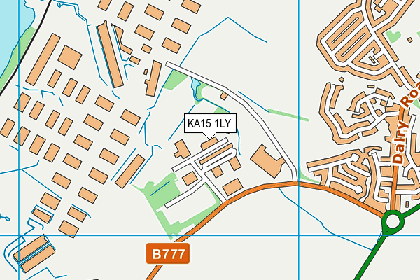 KA15 1LY map - OS VectorMap District (Ordnance Survey)