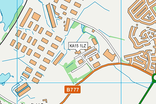 KA15 1LZ map - OS VectorMap District (Ordnance Survey)