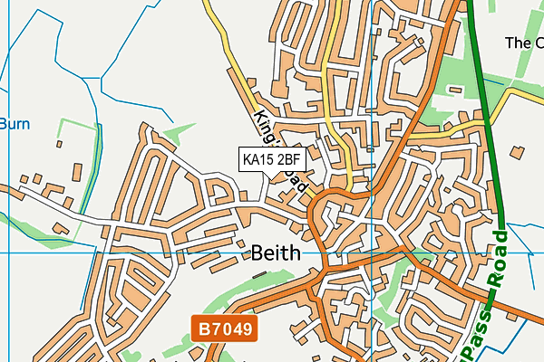 KA15 2BF map - OS VectorMap District (Ordnance Survey)