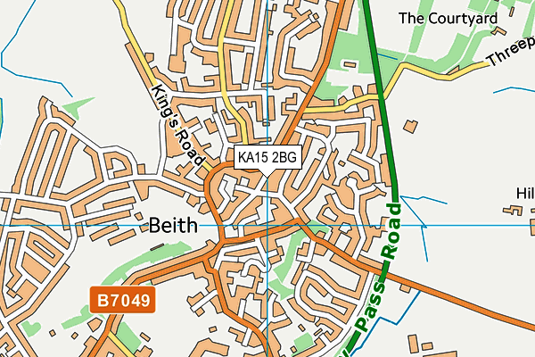 KA15 2BG map - OS VectorMap District (Ordnance Survey)