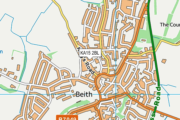 KA15 2BL map - OS VectorMap District (Ordnance Survey)