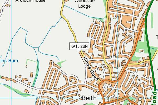 KA15 2BN map - OS VectorMap District (Ordnance Survey)