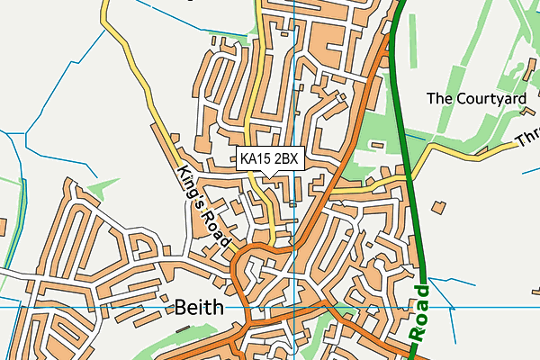 KA15 2BX map - OS VectorMap District (Ordnance Survey)