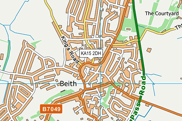 KA15 2DH map - OS VectorMap District (Ordnance Survey)