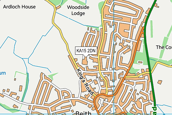 KA15 2DN map - OS VectorMap District (Ordnance Survey)